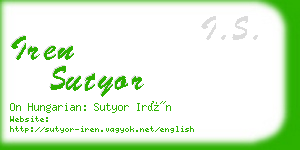 iren sutyor business card